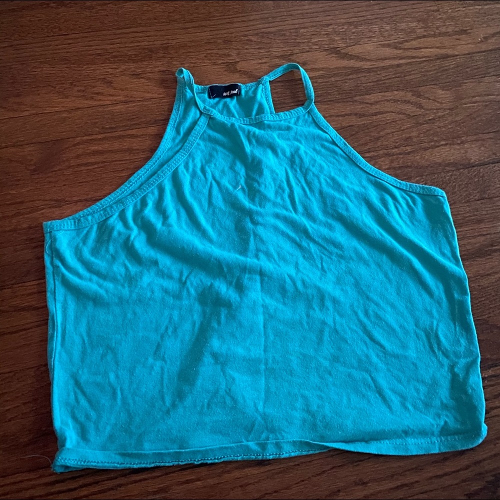 Blue Halter Crop Top (Size M)